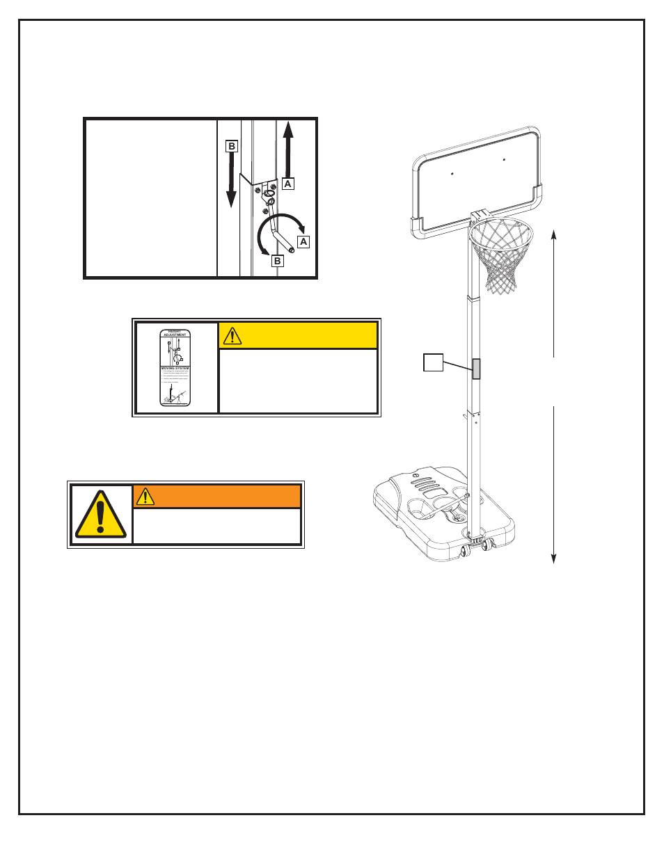 Caution, Warning, Height adjustment | Huffy M611814 User Manual | Page 14 / 30
