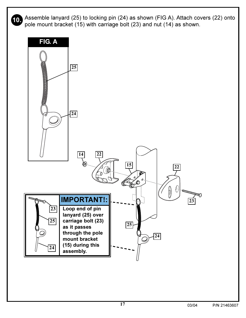 Important, Fig. a | Huffy UXT4030AA User Manual | Page 17 / 51