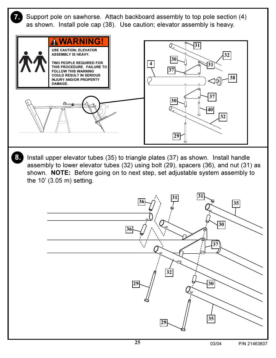 Warning | Huffy UXT4030AA User Manual | Page 25 / 51