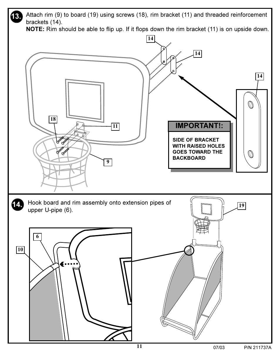 Important!: 13 | Huffy Table-Top Basketball Game User Manual | Page 11 / 12