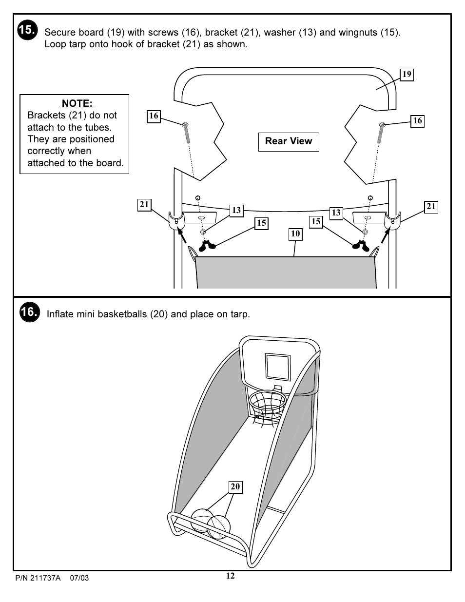 Huffy Table-Top Basketball Game User Manual | Page 12 / 12