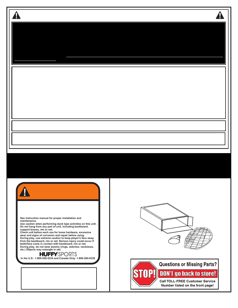 Warning, Safety instructions, Notice to assemblers | Huffy 8000 User Manual | Page 2 / 14