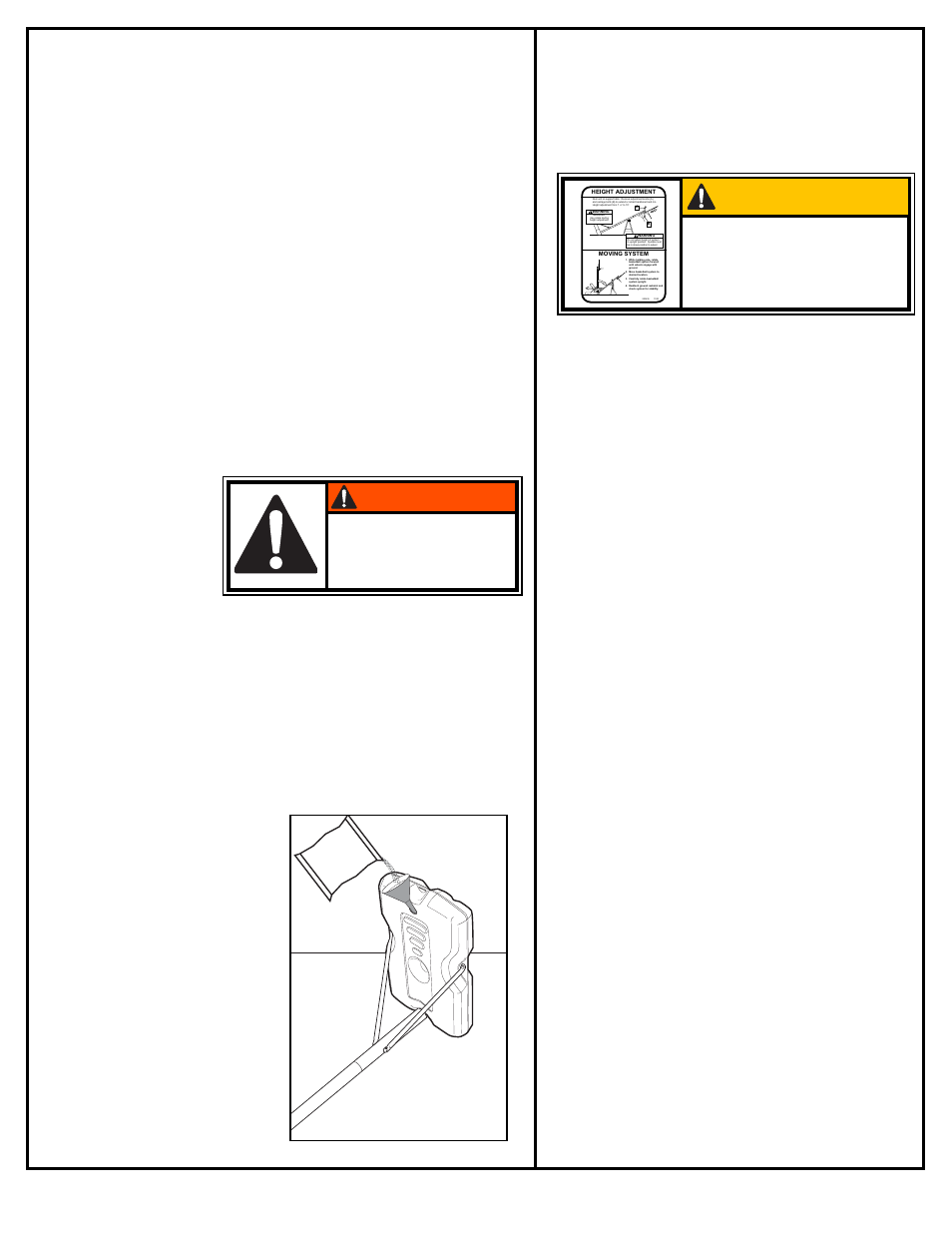 Caution, Warning, Sand | Huffy M580001 User Manual | Page 14 / 14