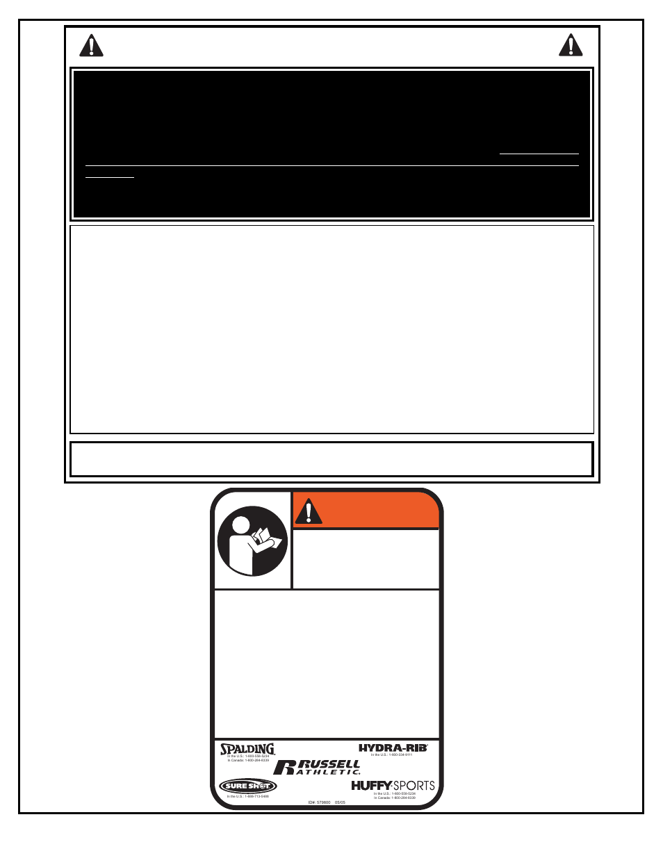 Safety instructions, Warning | Huffy Pro Slam Rim User Manual | Page 2 / 9