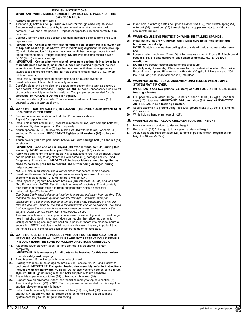 Huffy SA3224 User Manual | Page 4 / 10