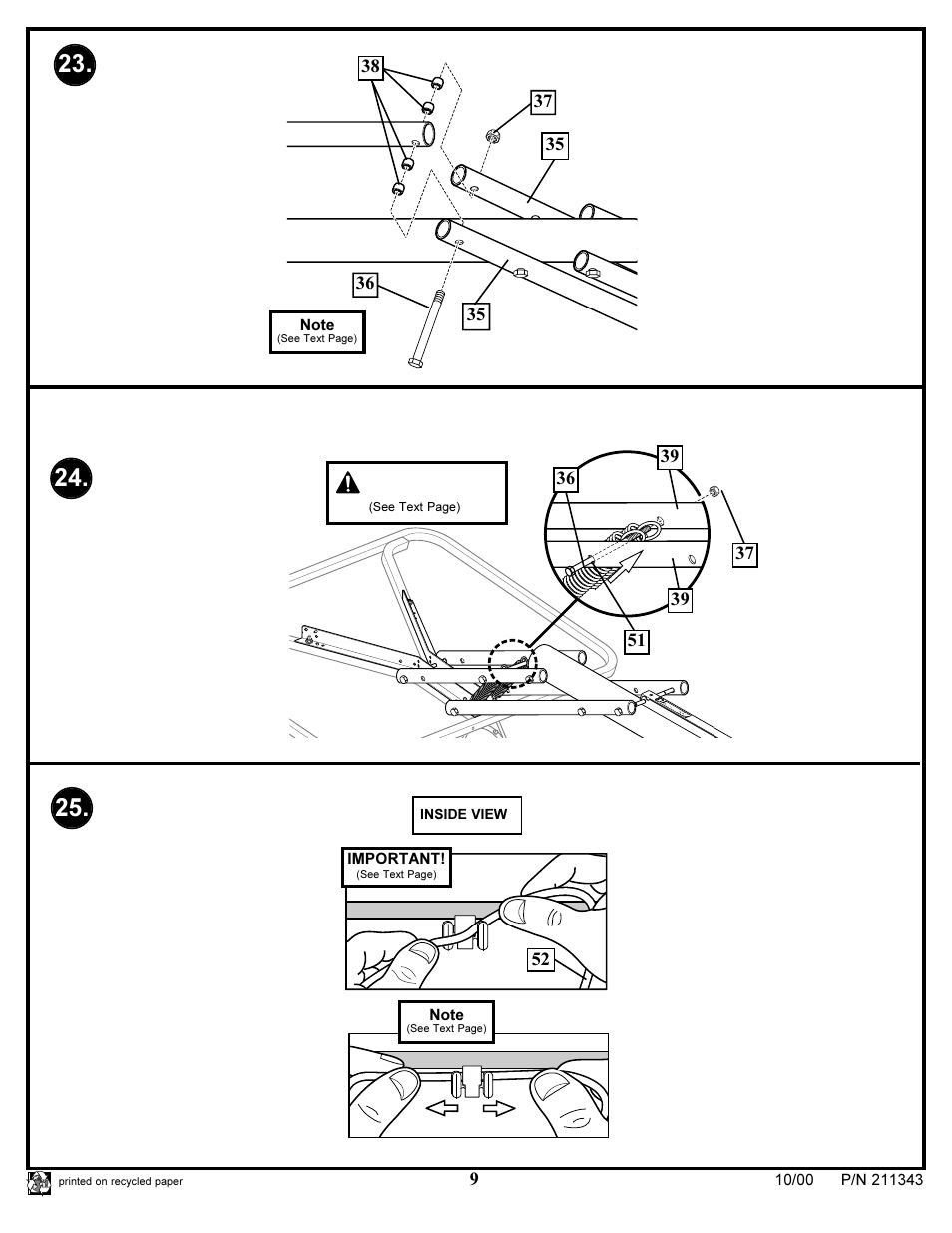 Warning | Huffy SA3224 User Manual | Page 9 / 10