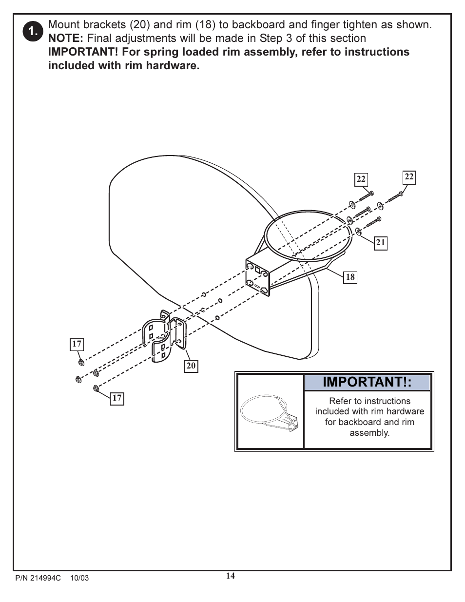 Important | Huffy 214994C User Manual | Page 14 / 24