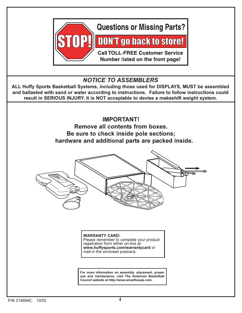 Huffy 214994C User Manual | Page 4 / 24