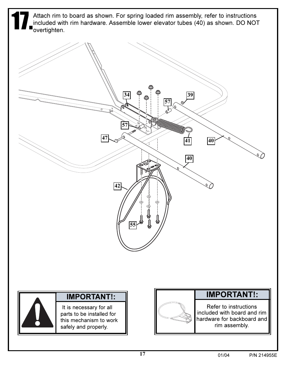 Important | Huffy AR325W User Manual | Page 17 / 33