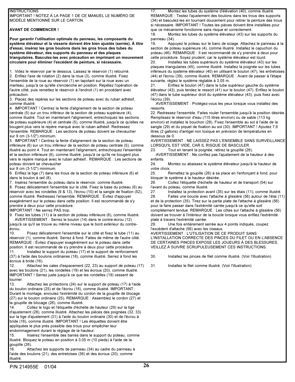 Huffy AR325W User Manual | Page 26 / 33