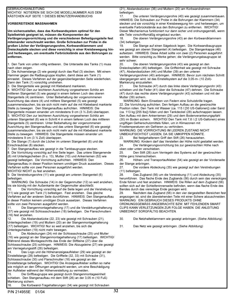 Huffy AR325W User Manual | Page 32 / 33
