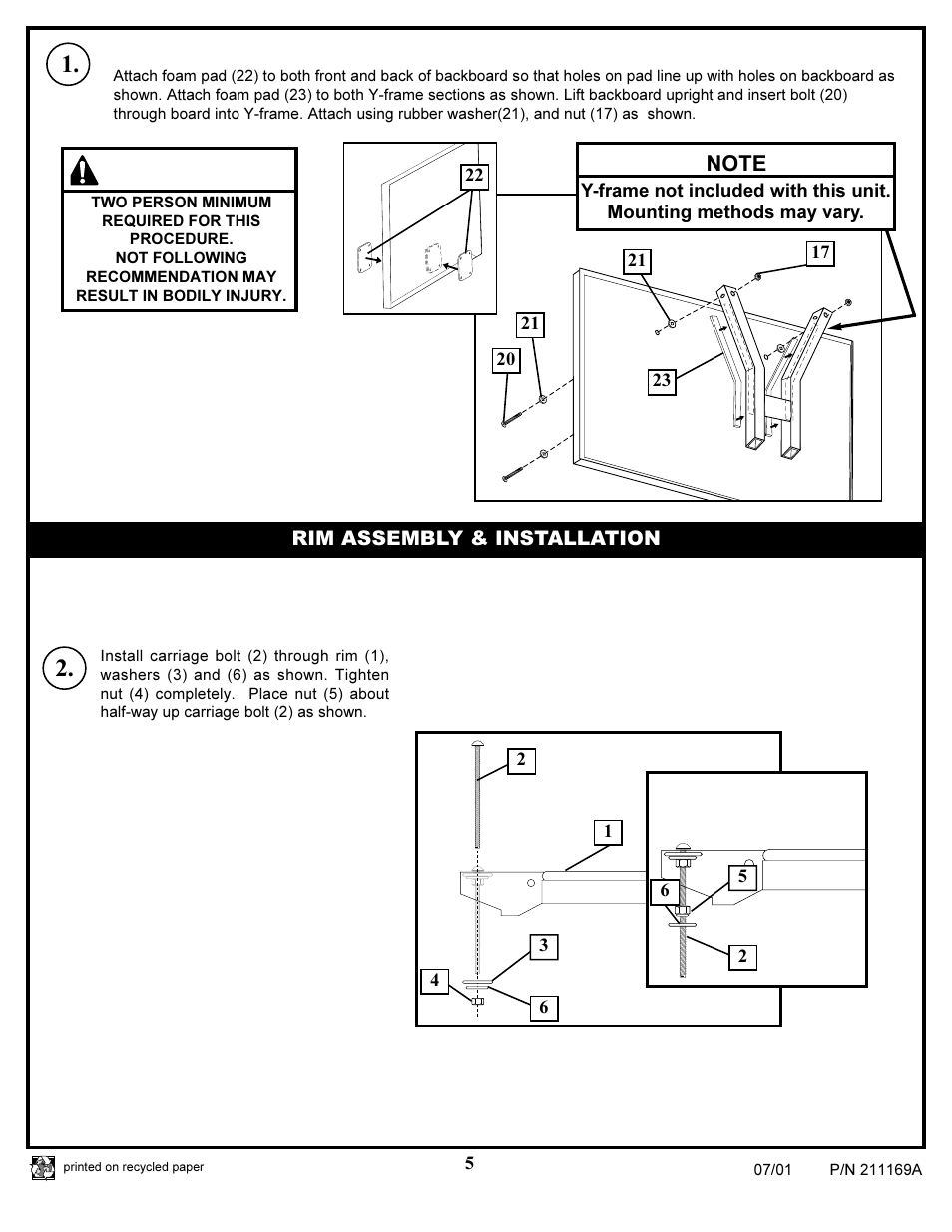 Warning | Huffy N53 W24700 User Manual | Page 5 / 8