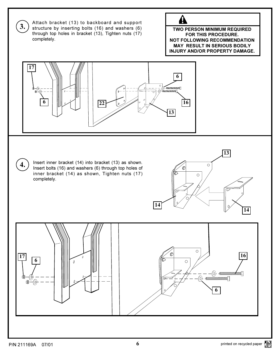 Warning | Huffy N53 W24700 User Manual | Page 6 / 8