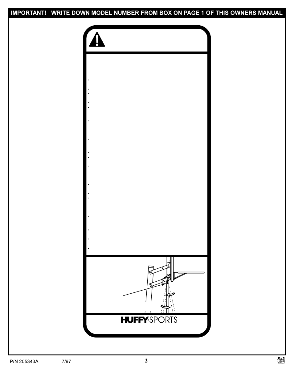 Warning, Height adjustment | Huffy SKM 3072-U User Manual | Page 2 / 11