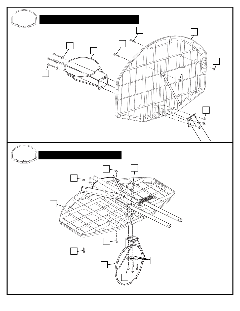 1b. 1c | Huffy Backboard and Rim User Manual | Page 5 / 6