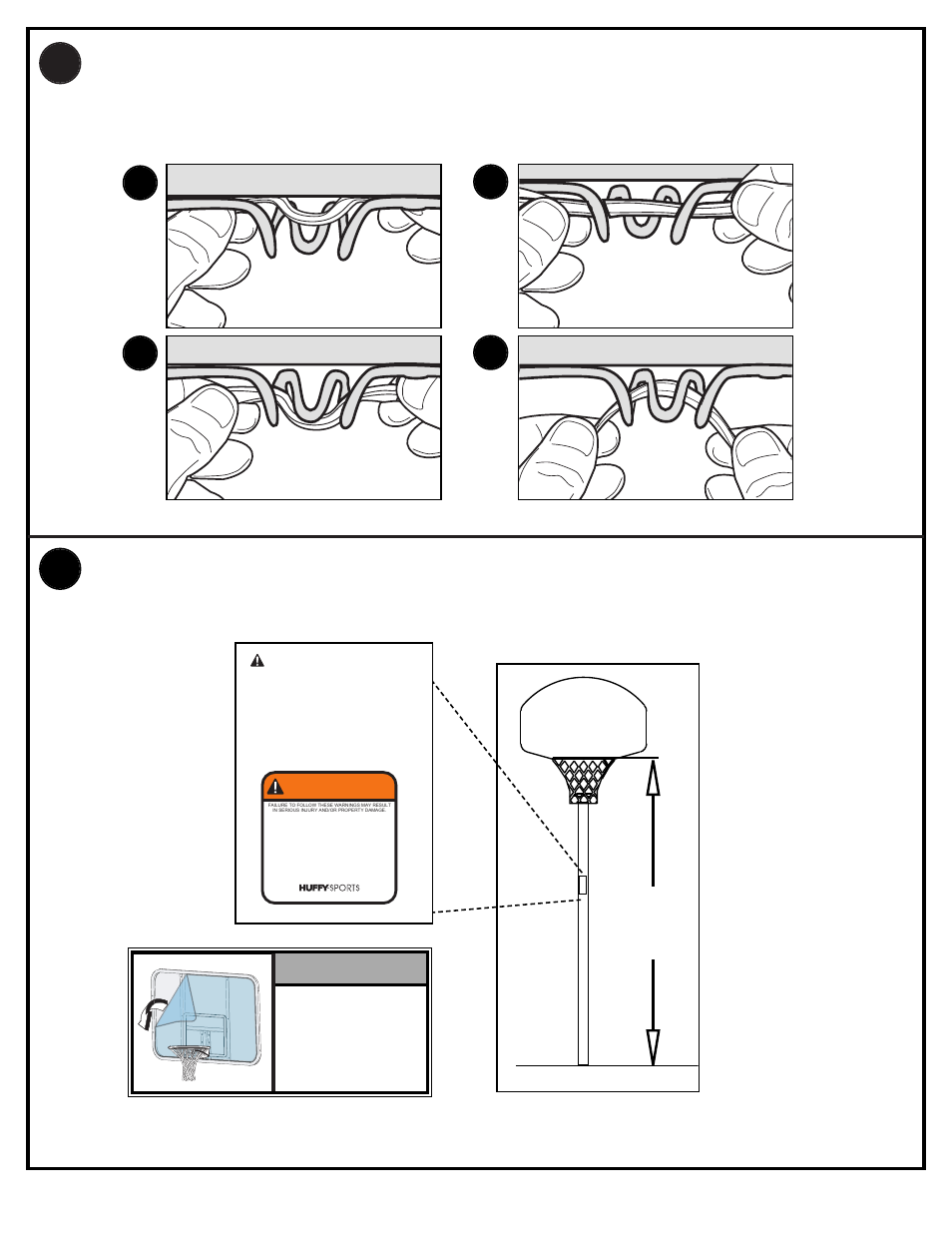 Warning, Install net (14) | Huffy MX4006 User Manual | Page 17 / 38