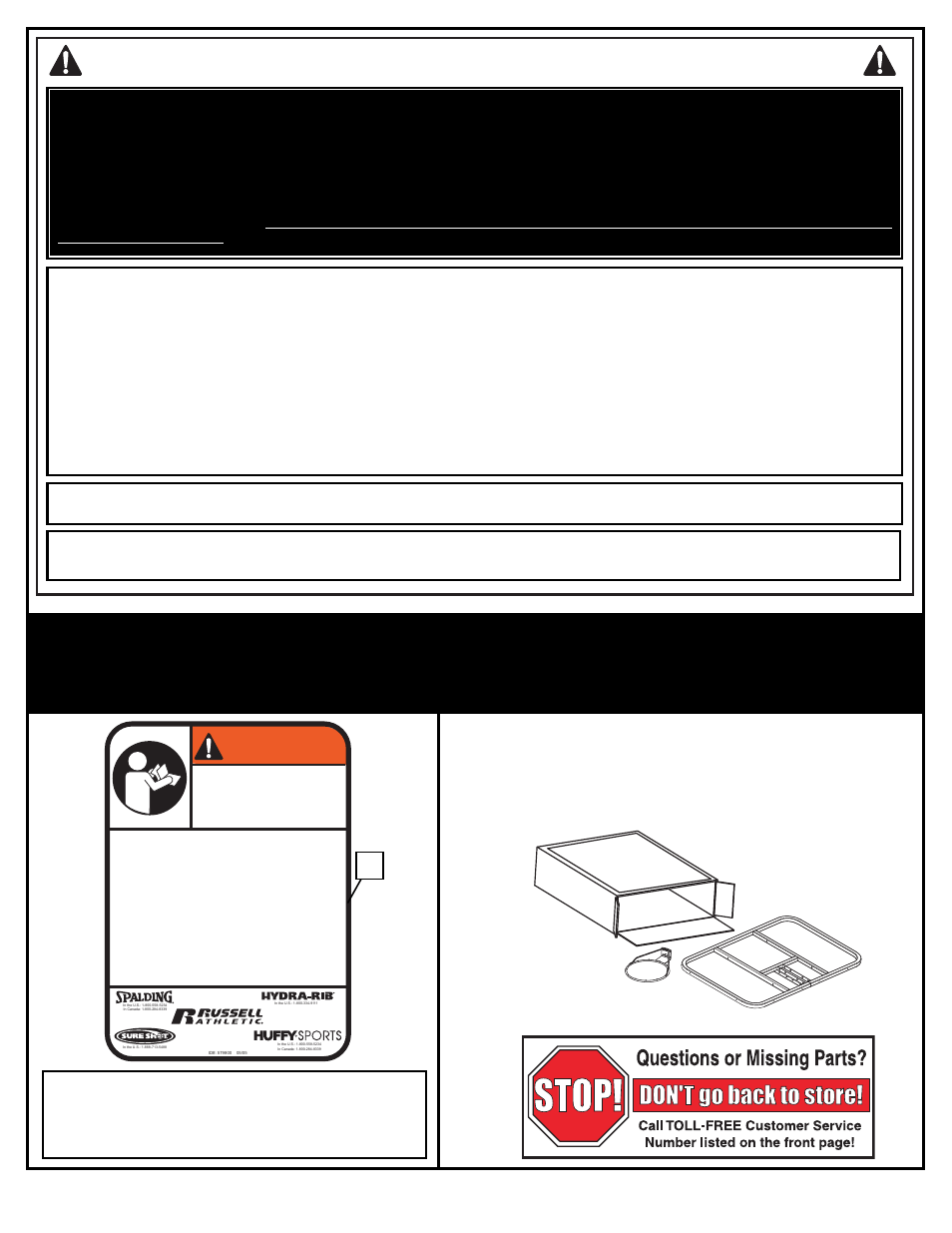 Safety instructions, Warning, Notice to assemblers | Huffy MX4006 User Manual | Page 2 / 38