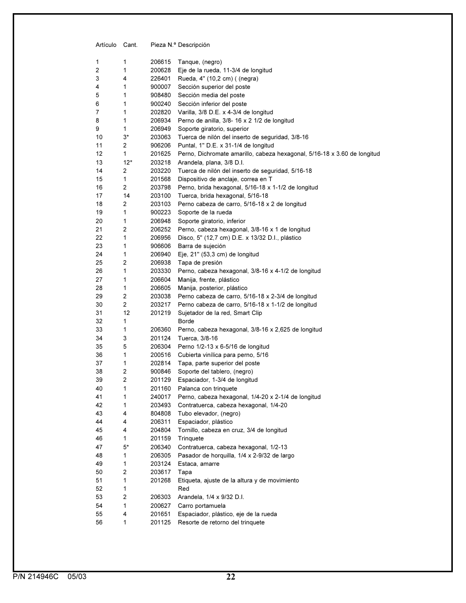 Huffy 214946C User Manual | Page 22 / 25