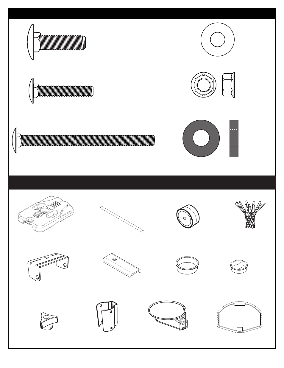 Ppaarrttss iiddeennttiiffiieerr- actual size, Parts identifier- not actual size | Huffy FR320UKT User Manual | Page 6 / 14