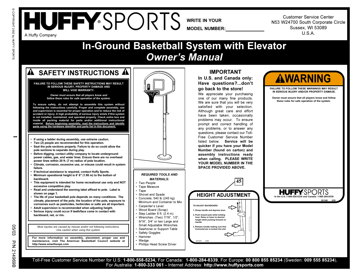 Huffy OFFICE NAS ANAS350 User Manual | 22 pages