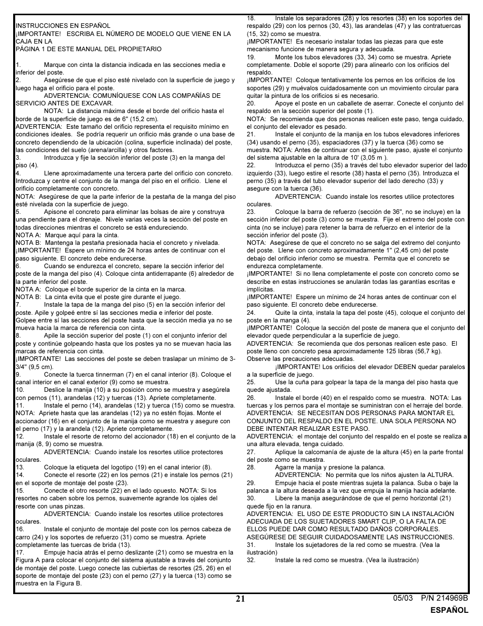 Huffy OFFICE NAS ANAS350 User Manual | Page 21 / 22