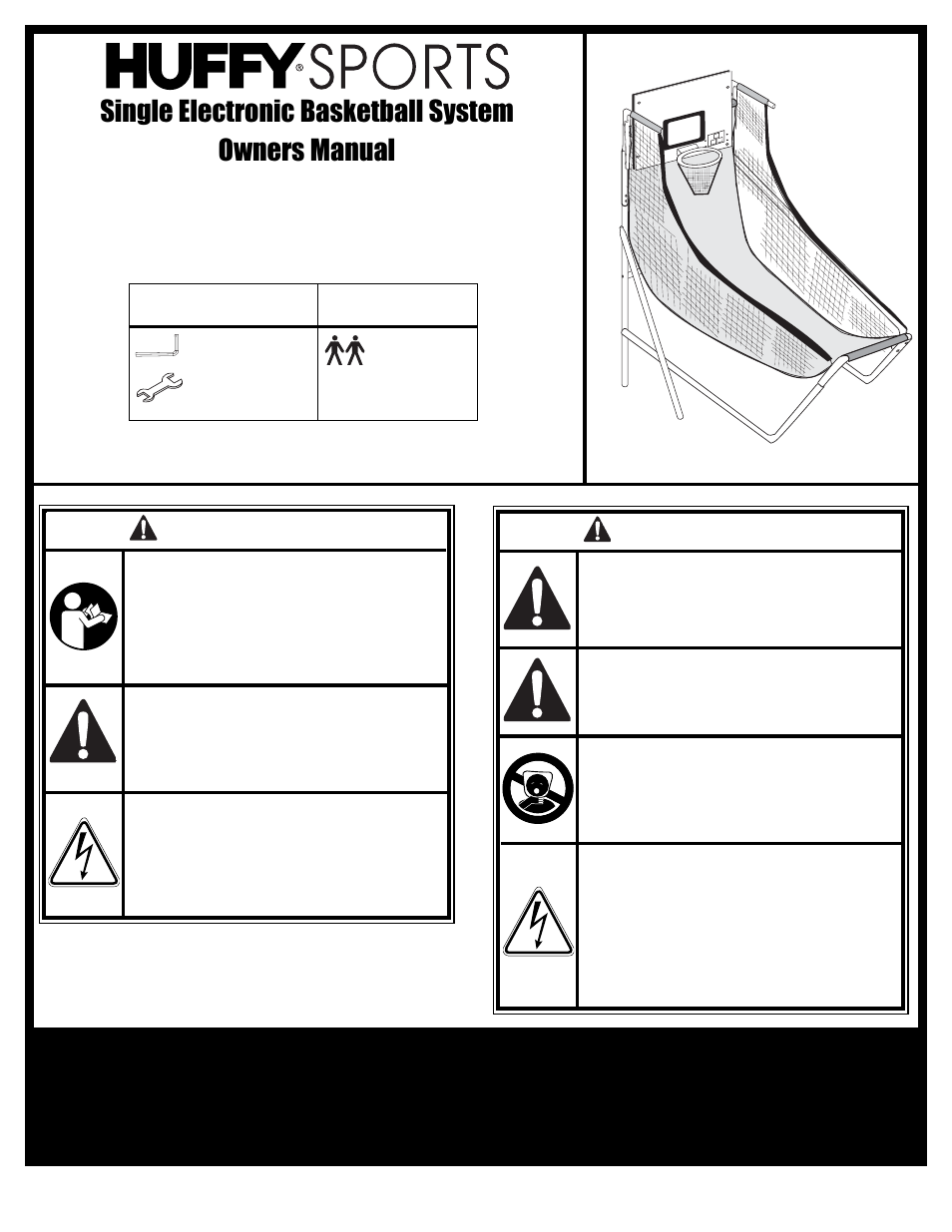 Huffy Single Electronic Basketball System User Manual | 11 pages