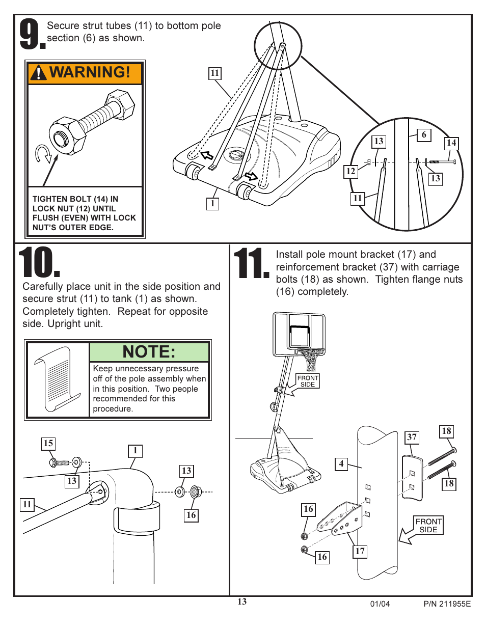 Warning | Huffy Portable System User Manual | Page 13 / 24