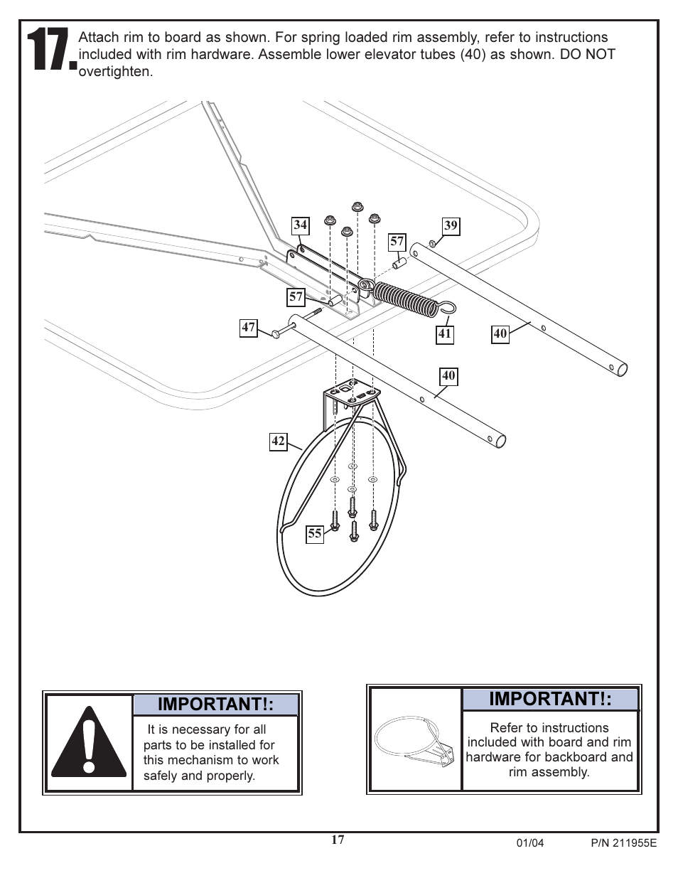 Important | Huffy Portable System User Manual | Page 17 / 24