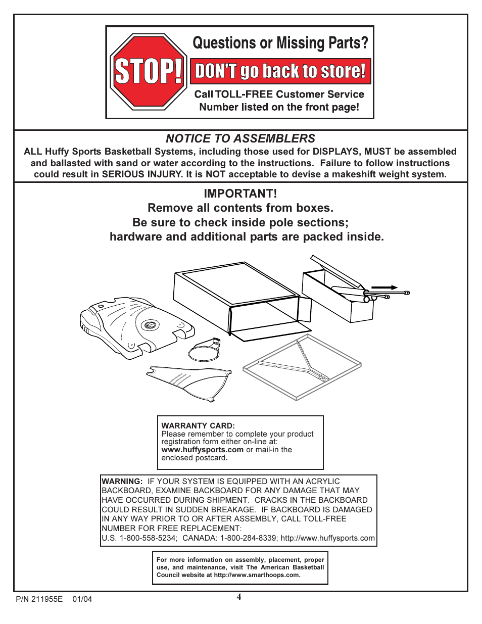 Huffy Portable System User Manual | Page 4 / 24