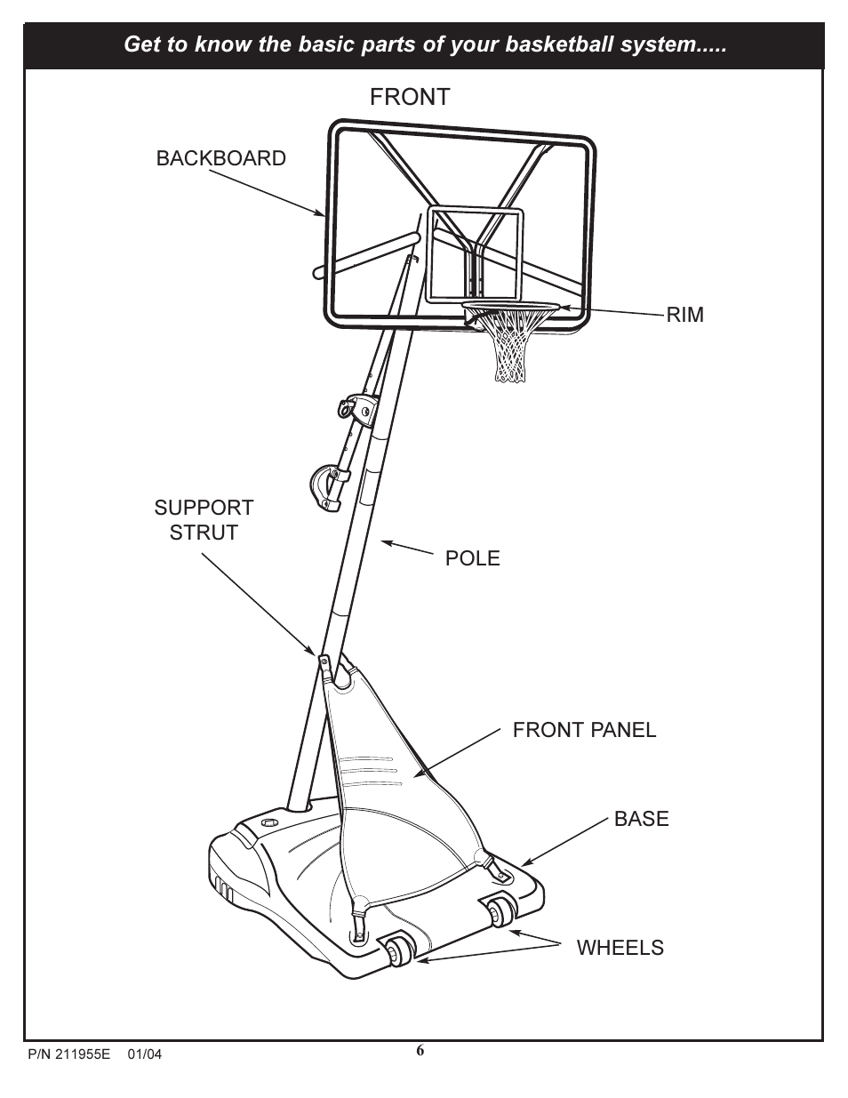 Front | Huffy Portable System User Manual | Page 6 / 24