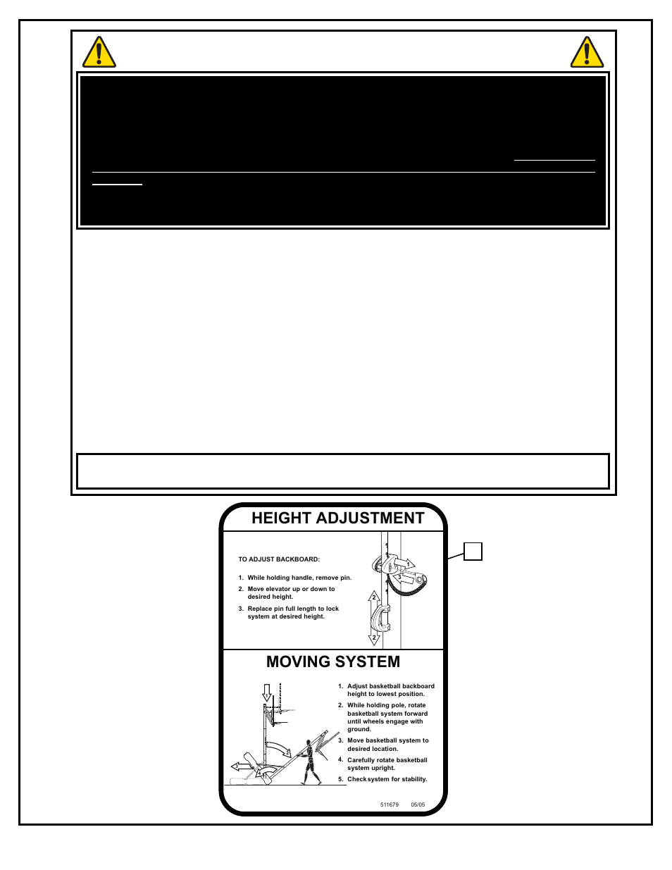 Safety instructions, Moving system, Height adjustment | Huffy M6611043 User Manual | Page 4 / 67