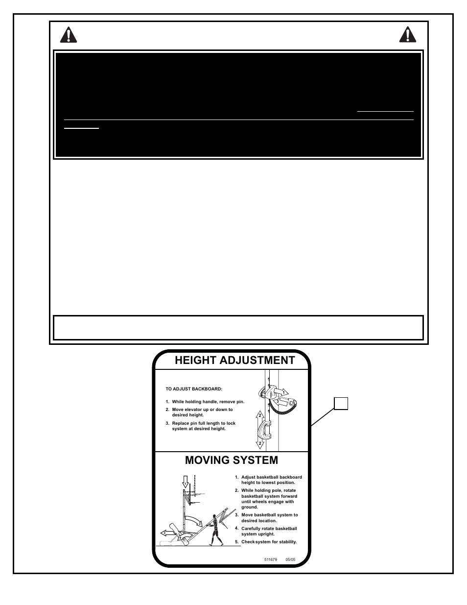Safety instructions, Moving system, Height adjustment | Huffy M6611641 User Manual | Page 4 / 66