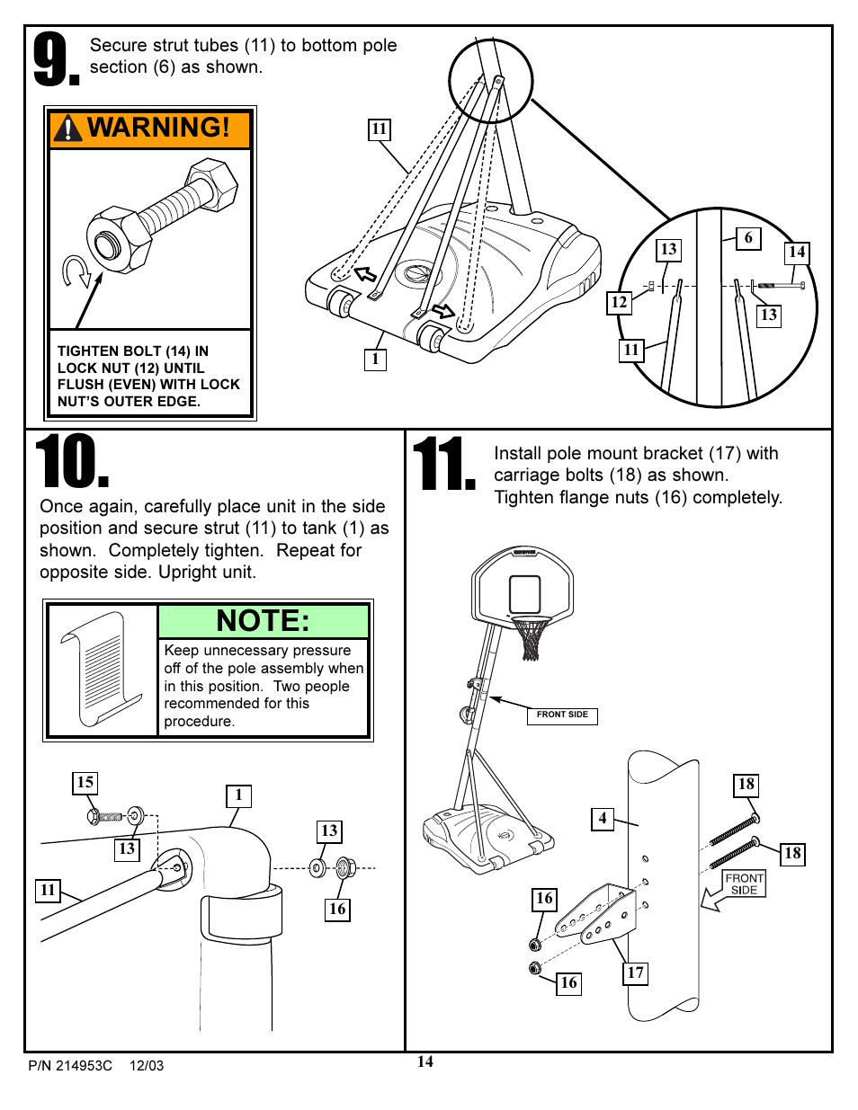 Warning | Huffy 214953C User Manual | Page 14 / 34