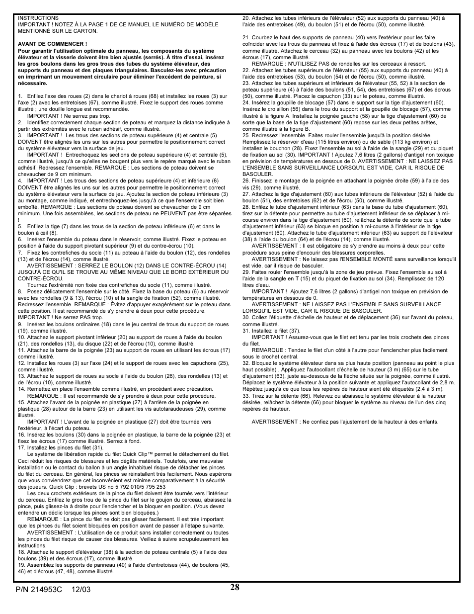 Huffy 214953C User Manual | Page 28 / 34