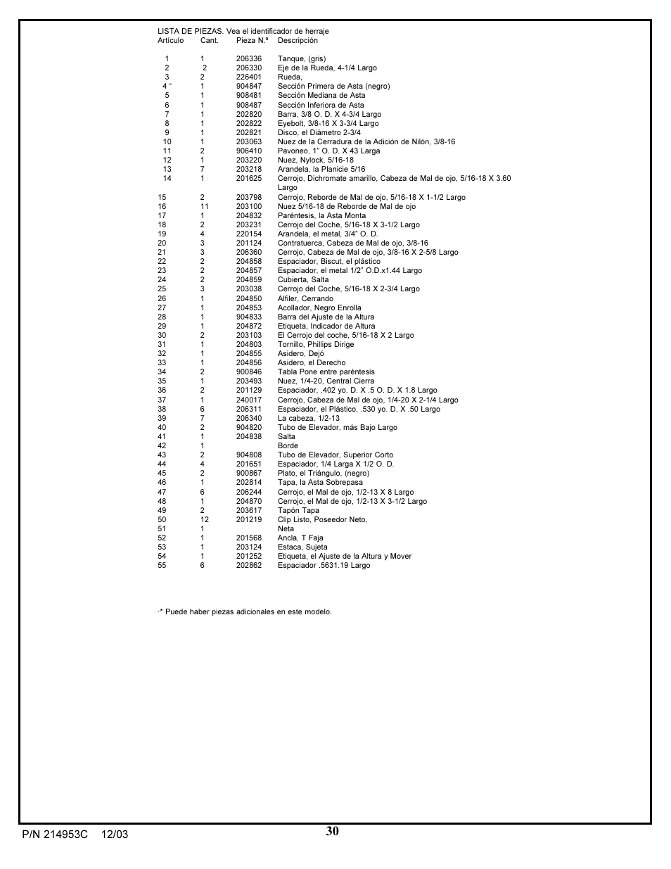 Huffy 214953C User Manual | Page 30 / 34