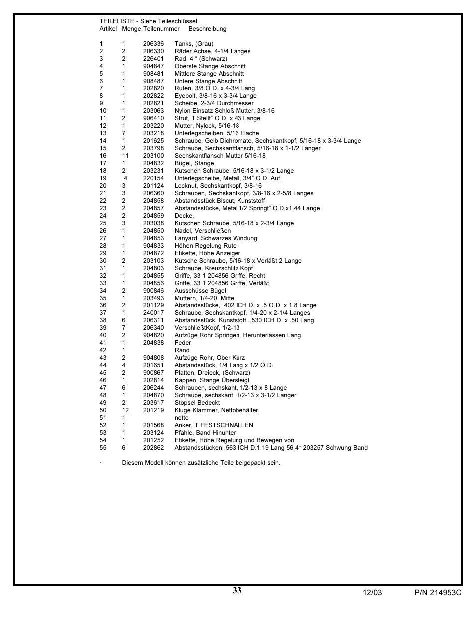 Huffy 214953C User Manual | Page 33 / 34