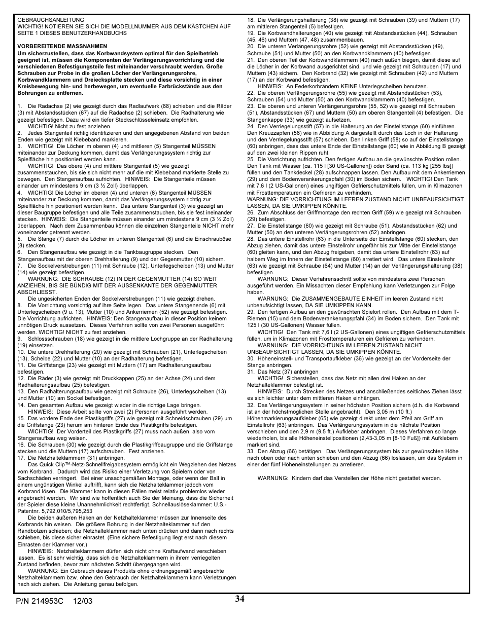 Huffy 214953C User Manual | Page 34 / 34