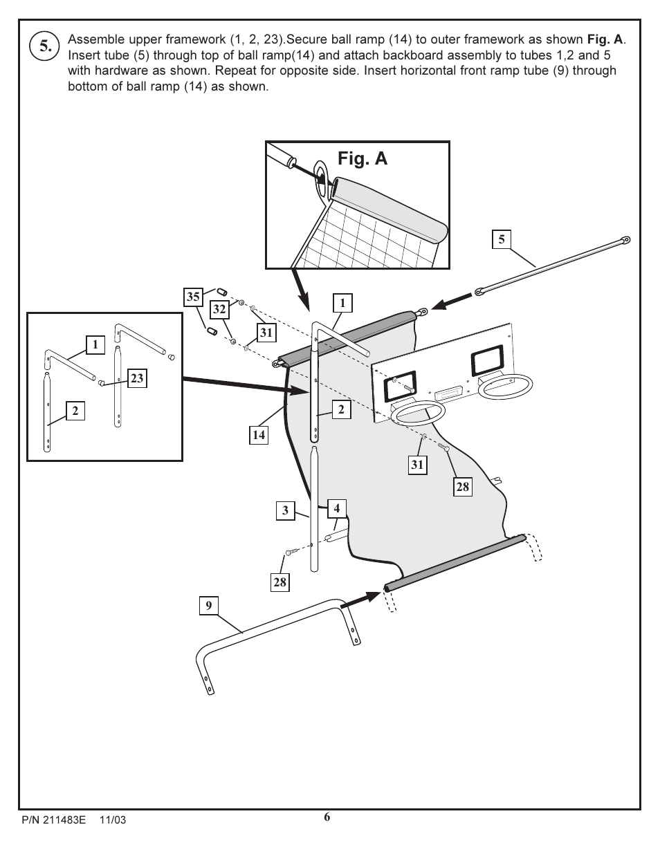 Fig. a | Huffy Dual Electronic Basketball System User Manual | Page 6 / 9