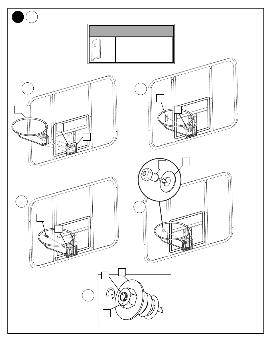 Ab c d e | Huffy Portable Basketball System User Manual | Page 30 / 39