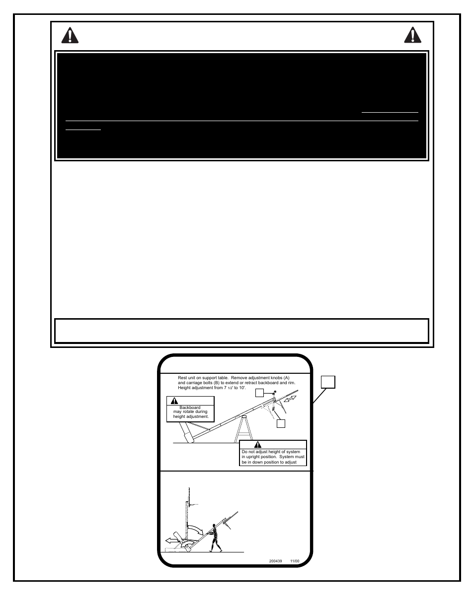 Safety instructions, Moving system, Height adjustment | Huffy Pool System User Manual | Page 3 / 17
