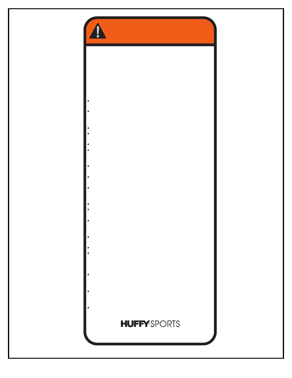 Warning | Huffy 540D User Manual | Page 5 / 16