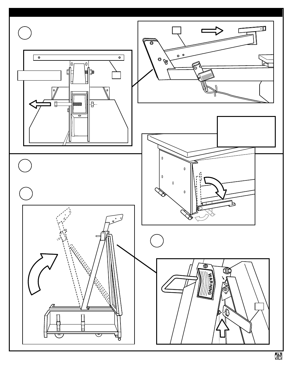 Important, Ballast installation, Back view | Clear, Set brake at this time. 4 4 5 | Huffy NT9110 User Manual | Page 4 / 15