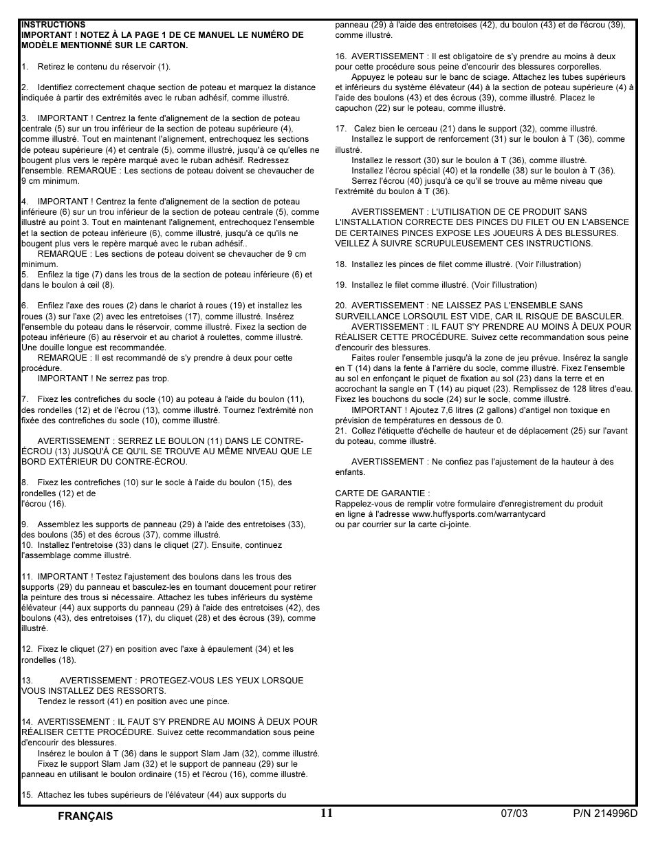 Huffy 15 User Manual | Page 11 / 26