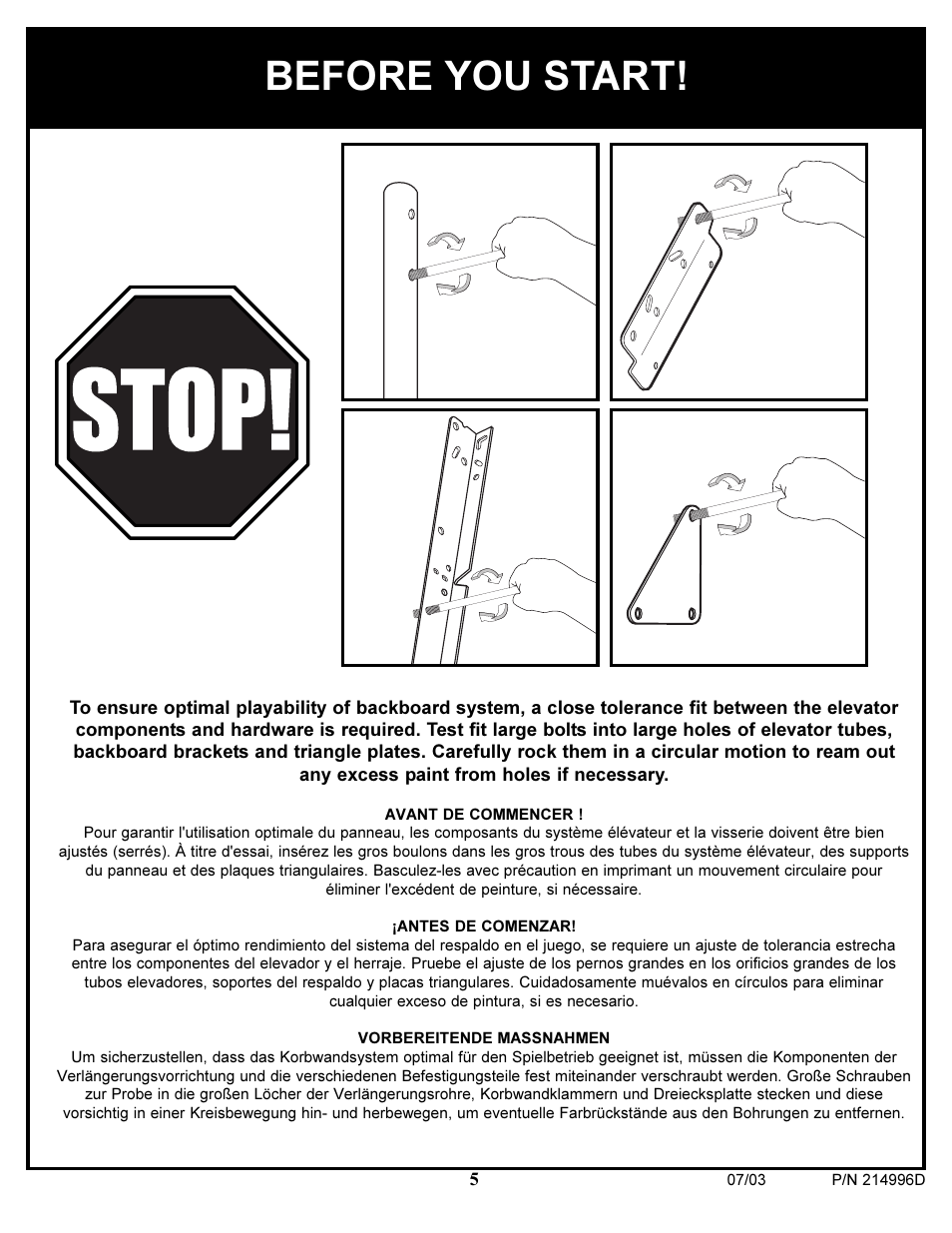 Before you start | Huffy 15 User Manual | Page 5 / 26