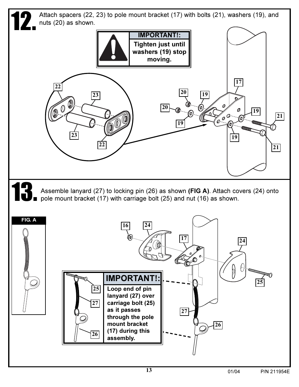 Important | Huffy 211954E User Manual | Page 13 / 22