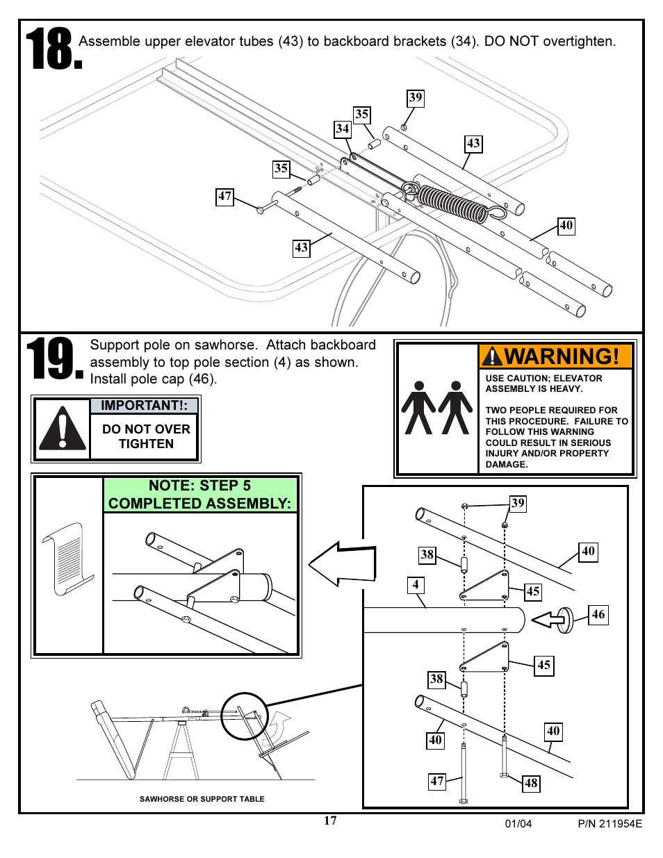 Warning | Huffy 211954E User Manual | Page 17 / 22
