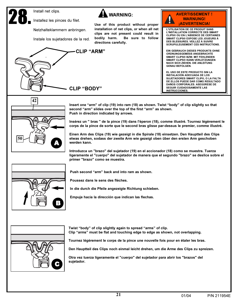 Ab b c c | Huffy 211954E User Manual | Page 21 / 22