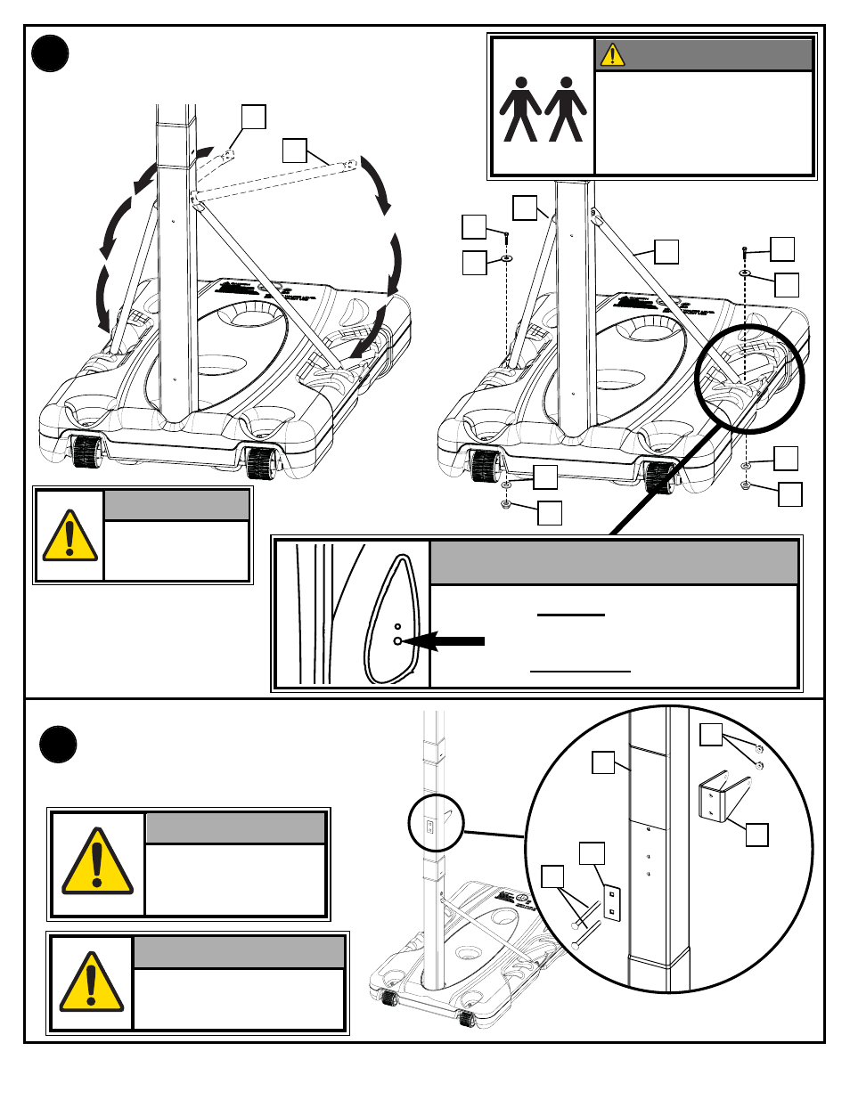 Important, Warning | Huffy In-Ground Basketball User Manual | Page 12 / 20