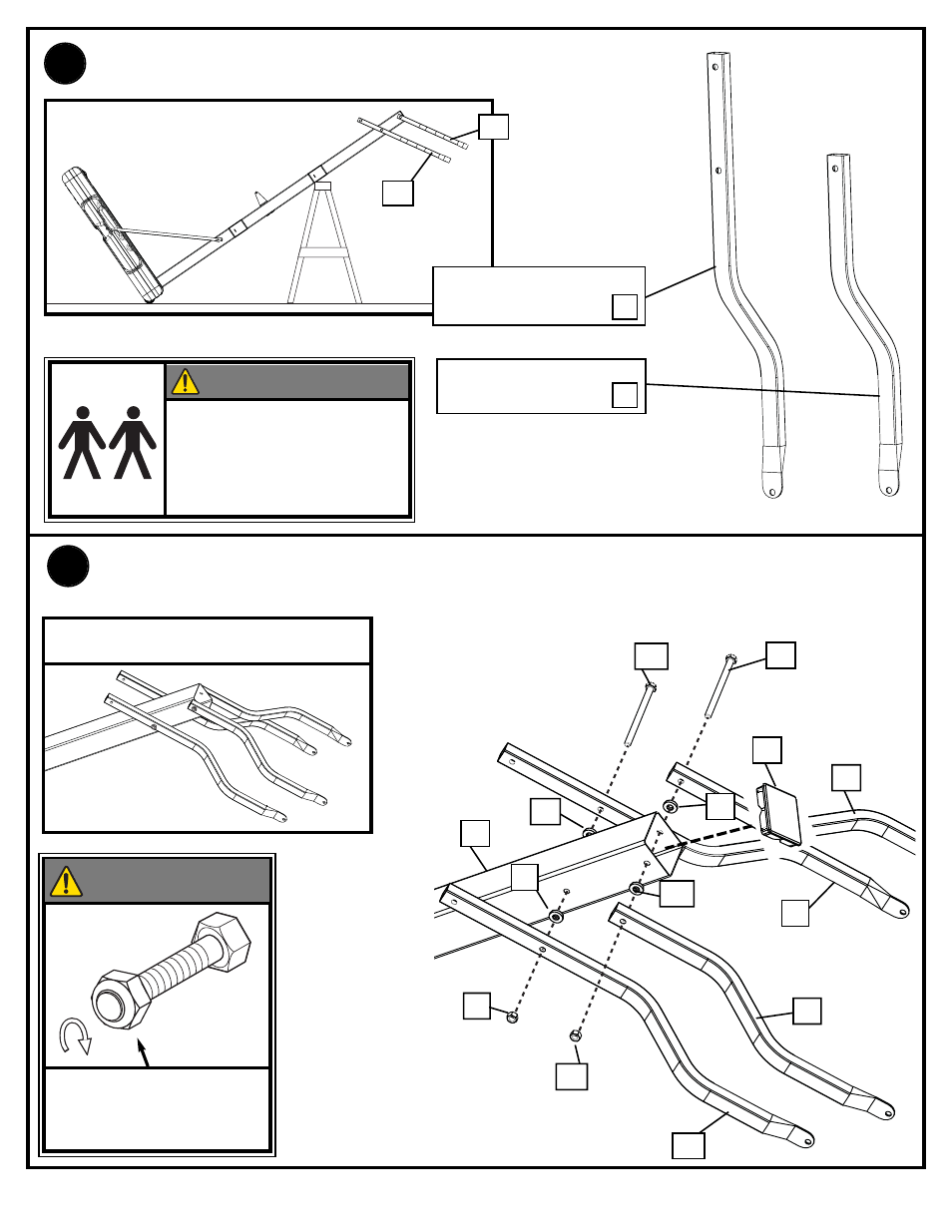 Warning, Completed assembly | Huffy In-Ground Basketball User Manual | Page 13 / 20
