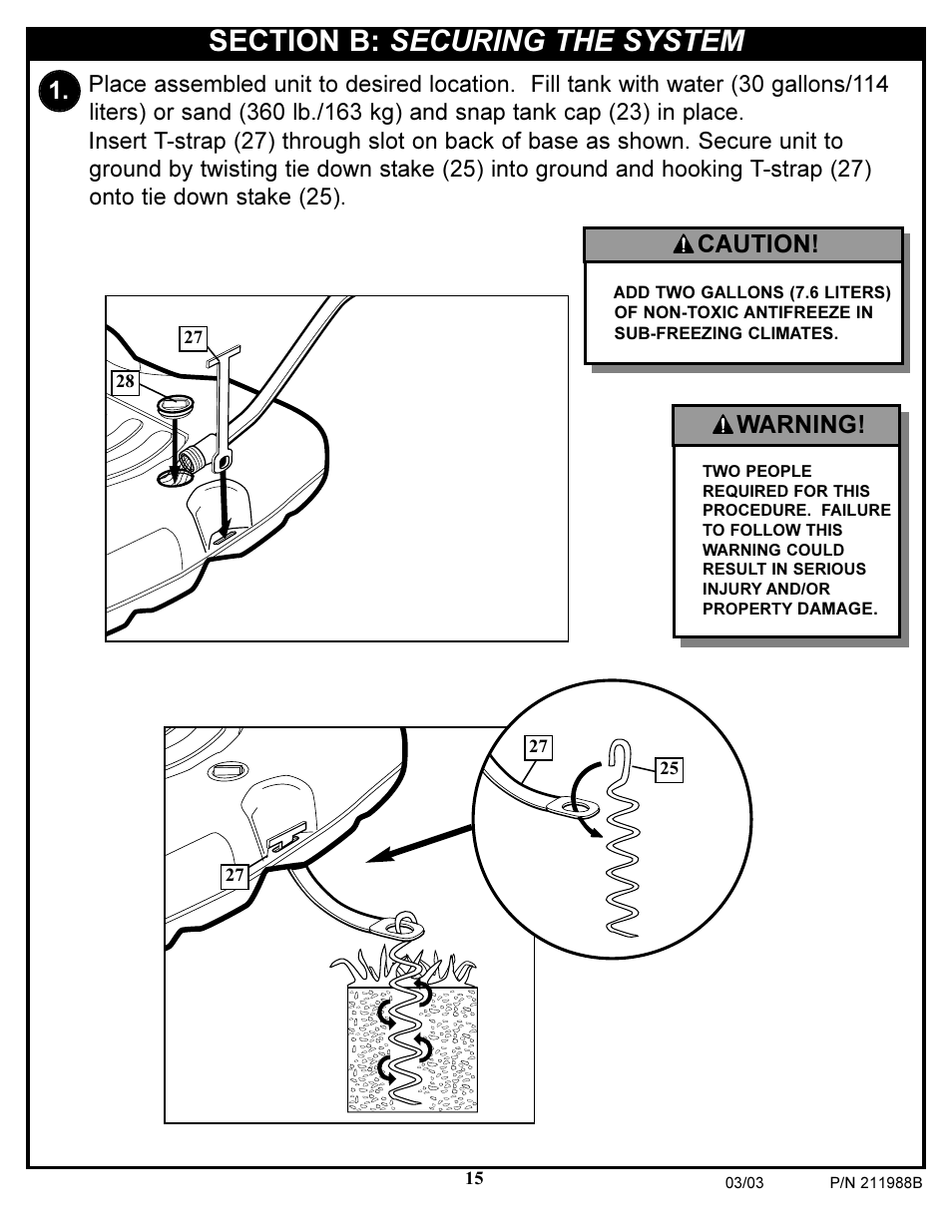 Caution, Warning | Huffy PROTEA 4.24C User Manual | Page 15 / 16